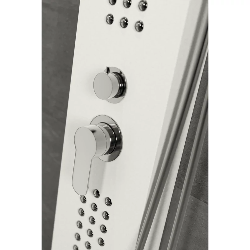 Alegre WHITE Panel duș, oțel inoxidabil