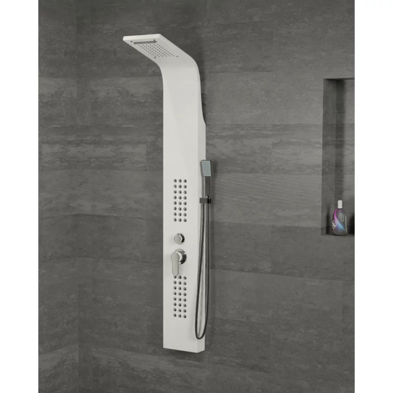 Alegre WHITE Panel duș, oțel inoxidabil