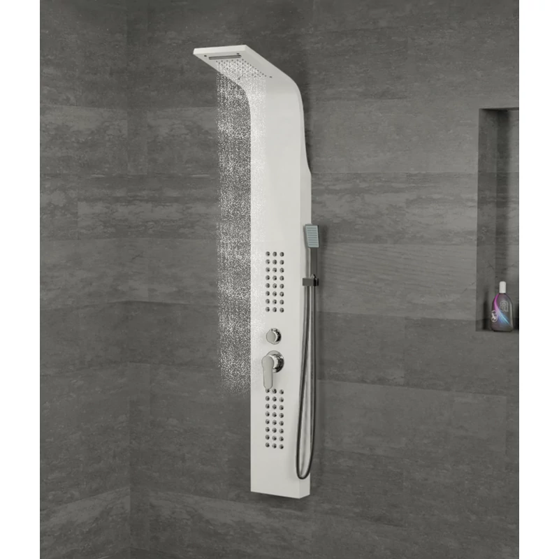 Alegre || WHITE Panel duș, oțel inoxidabil