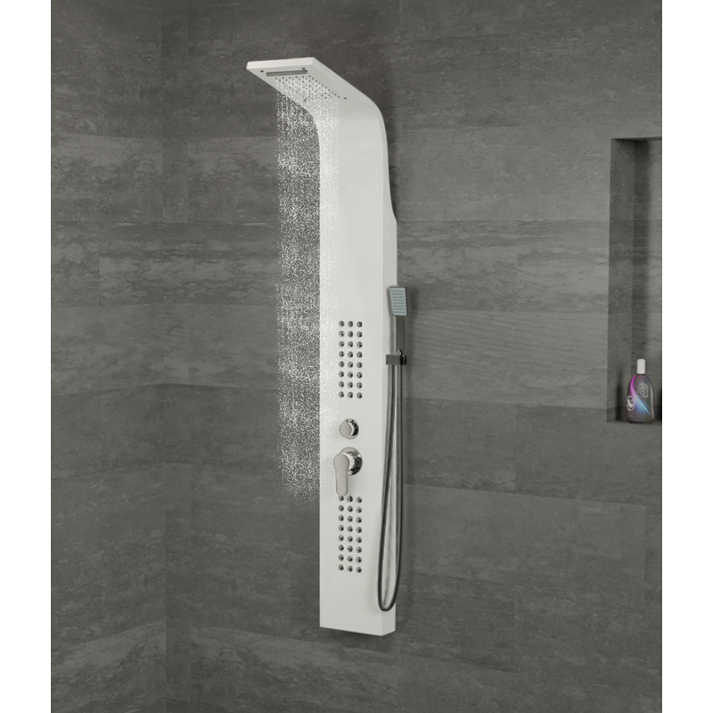 Alegre WHITE Panel duș, oțel inoxidabil