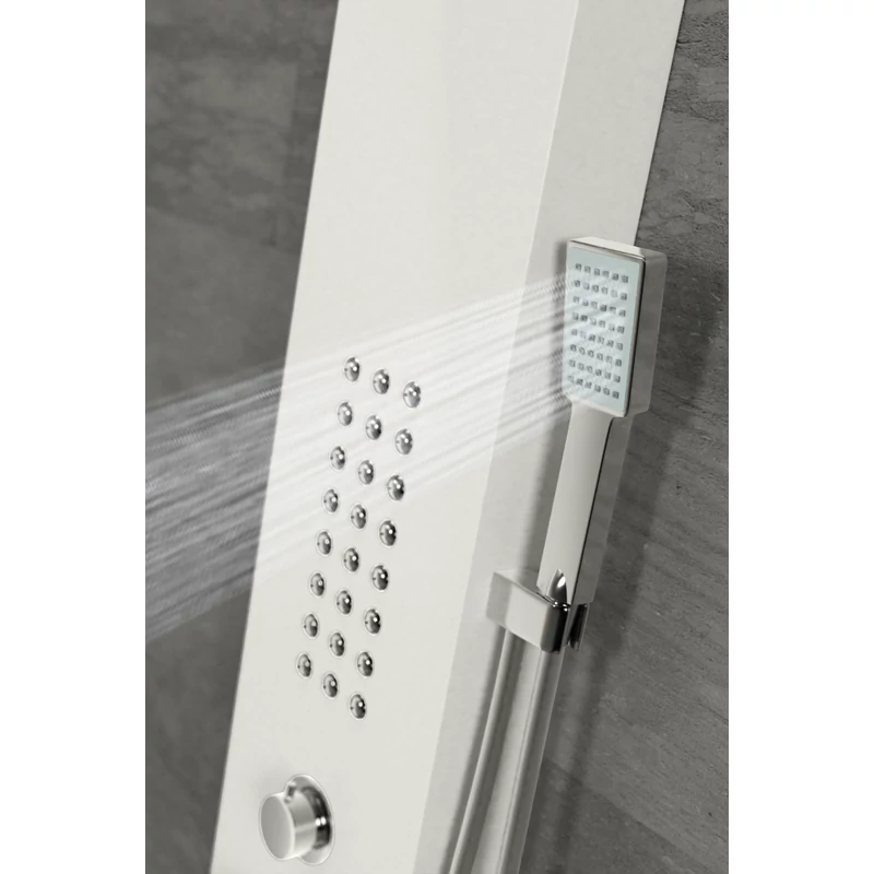 Alegre || WHITE Panel duș, oțel inoxidabil