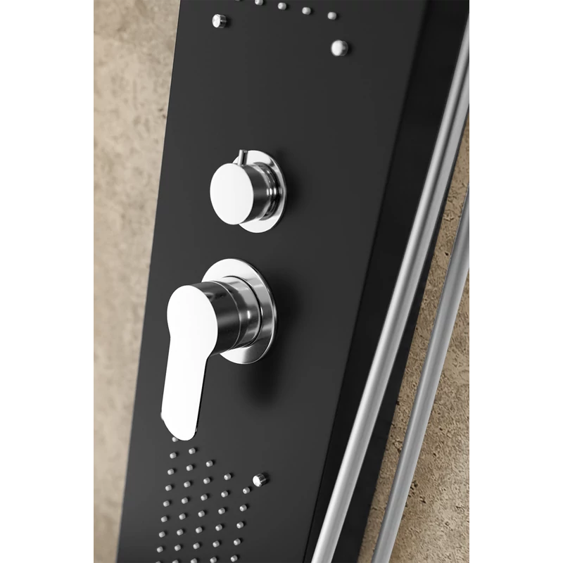 Bologna BLACK Panel duș, oțel inoxidabil