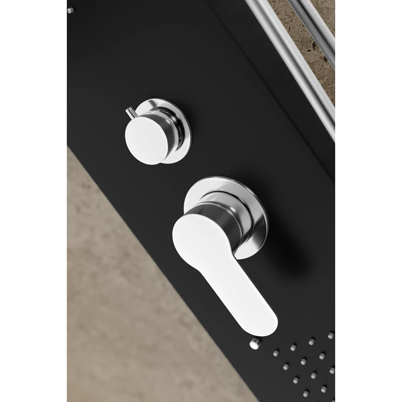 Merin || BLACK Panel duș, oțel inoxidabil