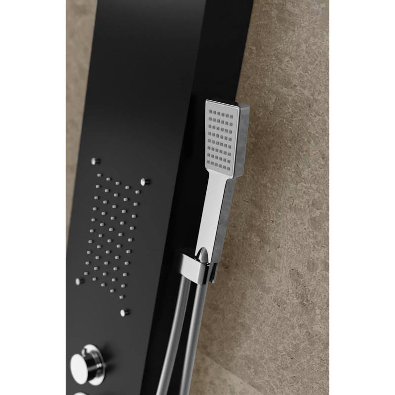 Bologna BLACK Panel duș, oțel inoxidabil