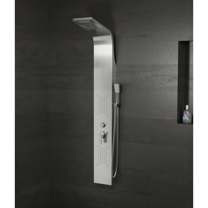 Bologna || Silver Panel duș, oțel inoxidabil