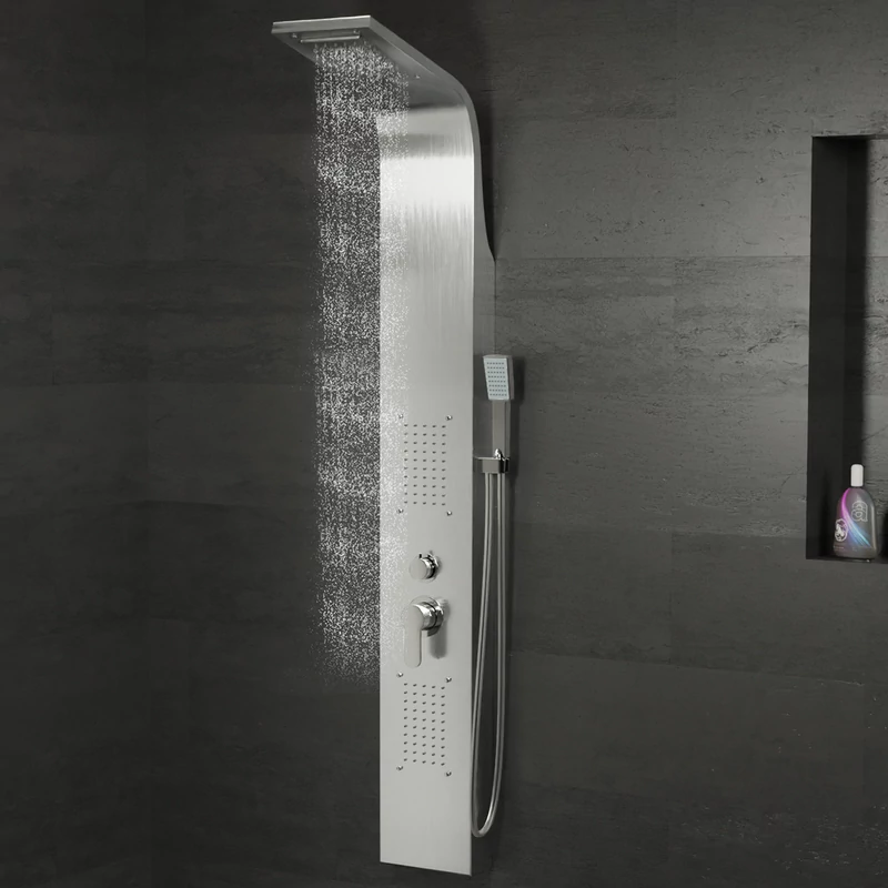 Bologna || Silver Panel duș, oțel inoxidabil