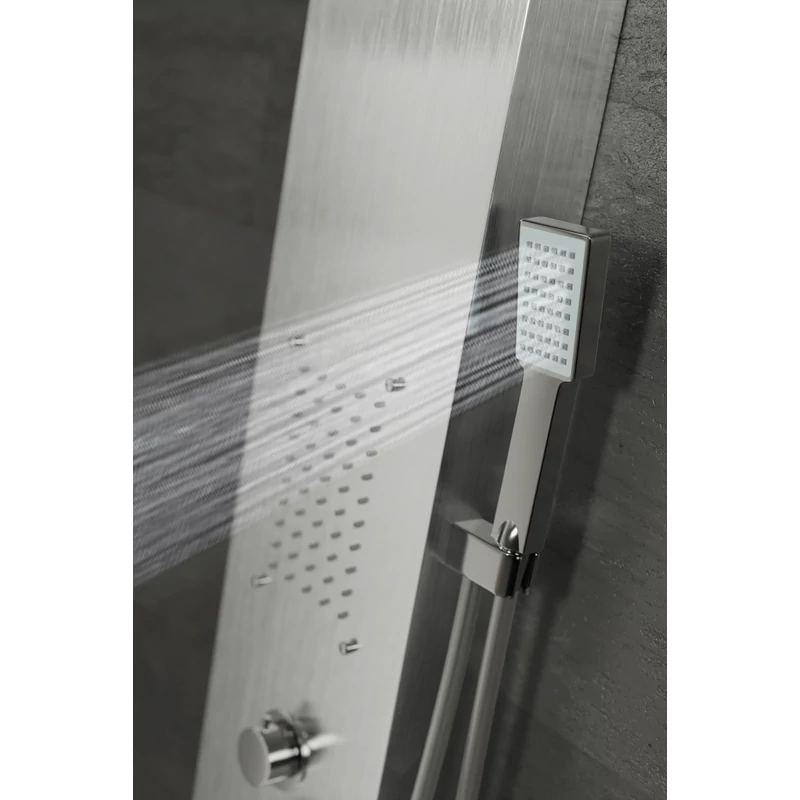 Bologna || Silver Panel duș, oțel inoxidabil