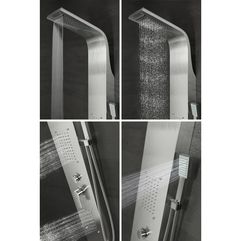 Bologna || Silver Panel duș, oțel inoxidabil