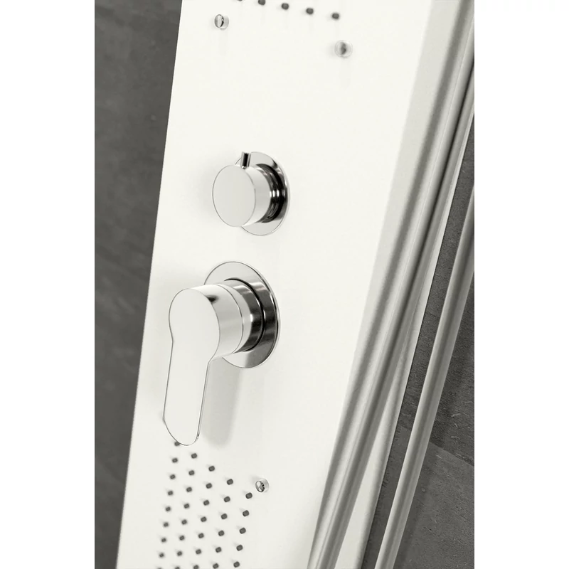 Bologna || WHITE Panel duș, oțel inoxidabil