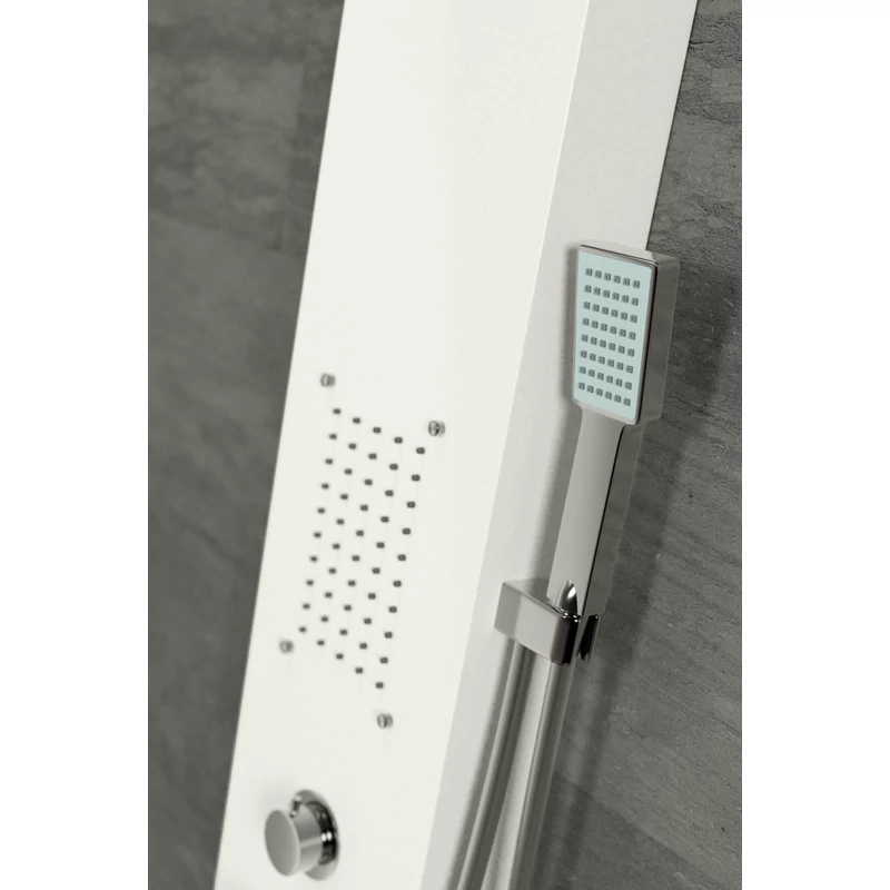 Merin WHITE Panel duș, oțel inoxidabil