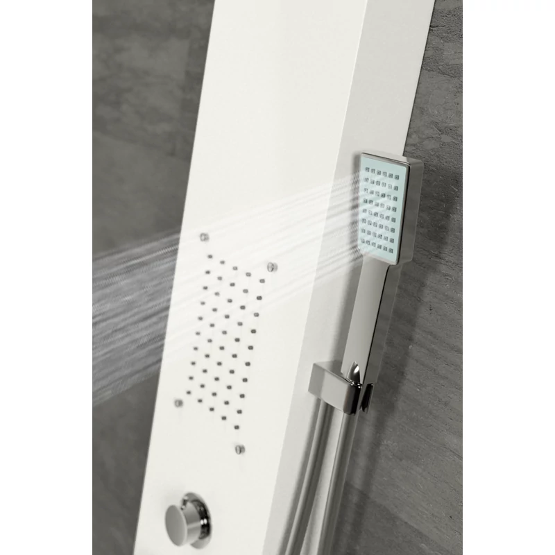 Bologna || WHITE Panel duș, oțel inoxidabil