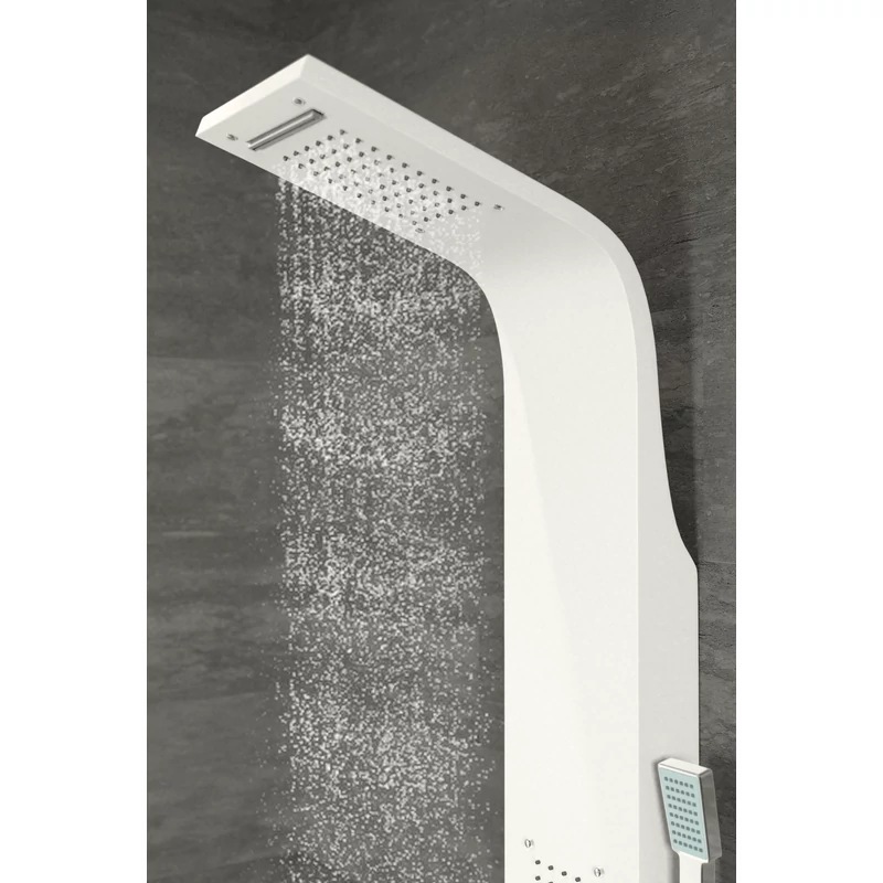 Bologna || WHITE Panel duș, oțel inoxidabil