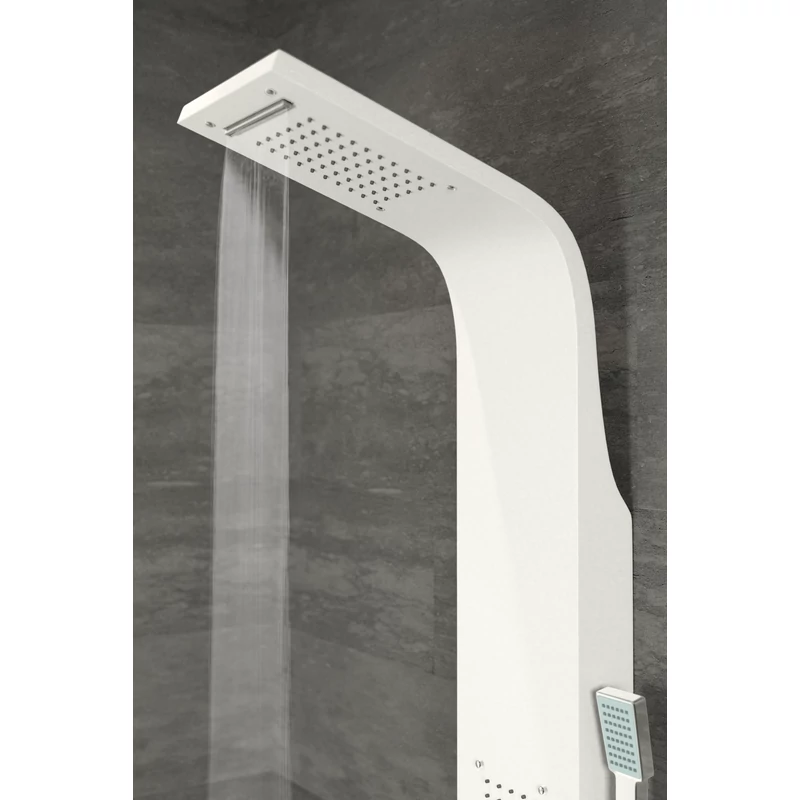 Bologna || WHITE Panel duș, oțel inoxidabil