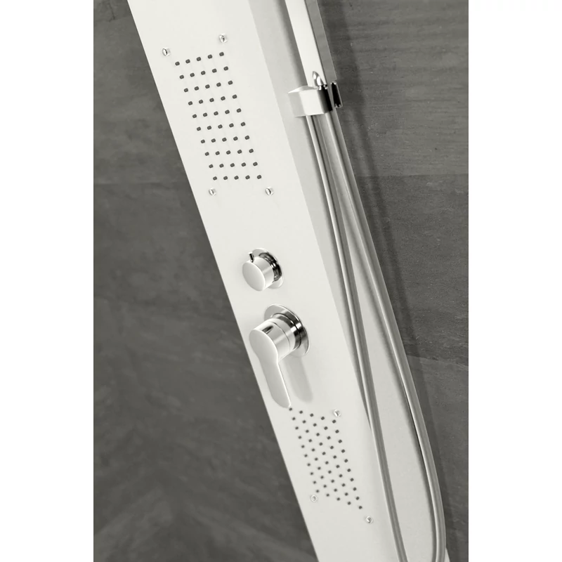 Bologna || WHITE Panel duș, oțel inoxidabil