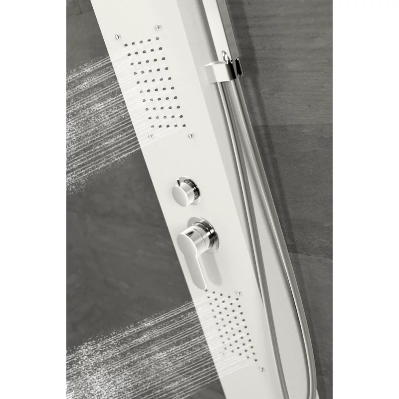 Bologna || WHITE Panel duș, oțel inoxidabil