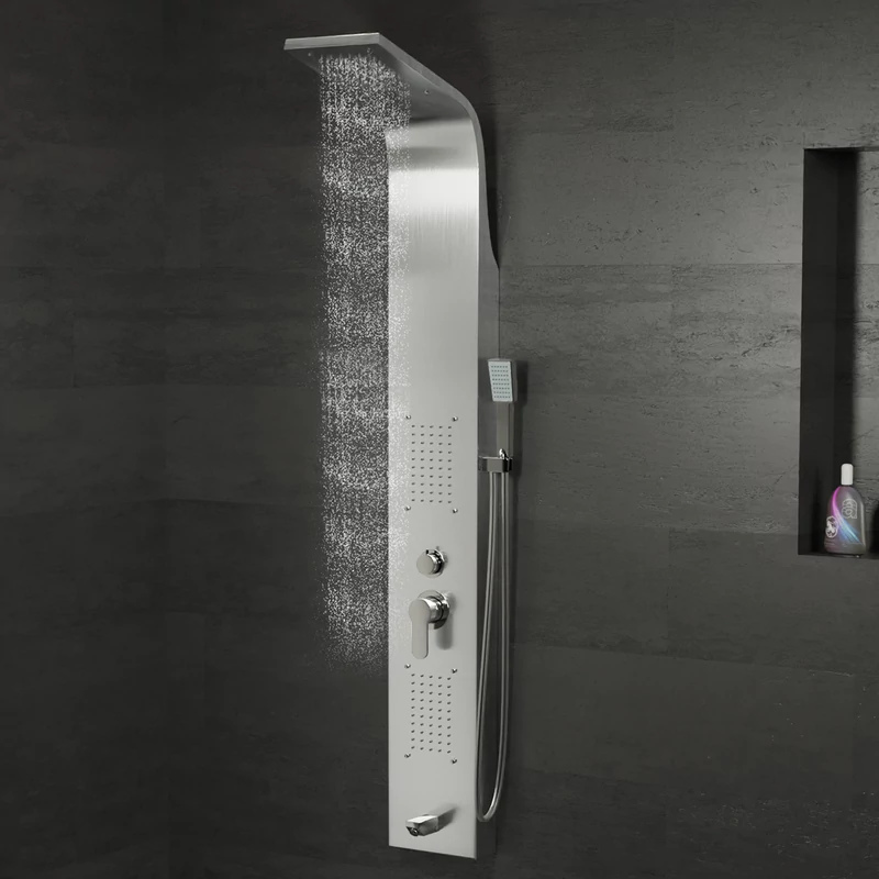 Merin || Silver Panel duș, oțel inoxidabil