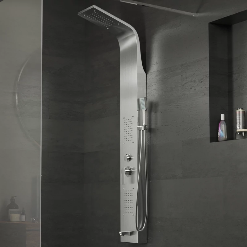 Merin || Silver Panel duș, oțel inoxidabil