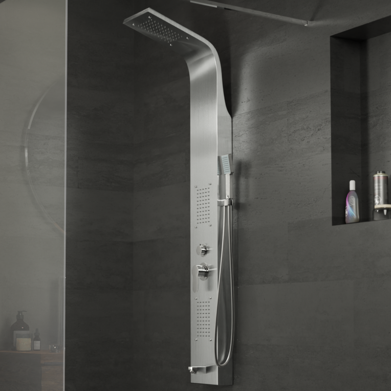 Merin Silver Panel duș, oțel inoxidabil