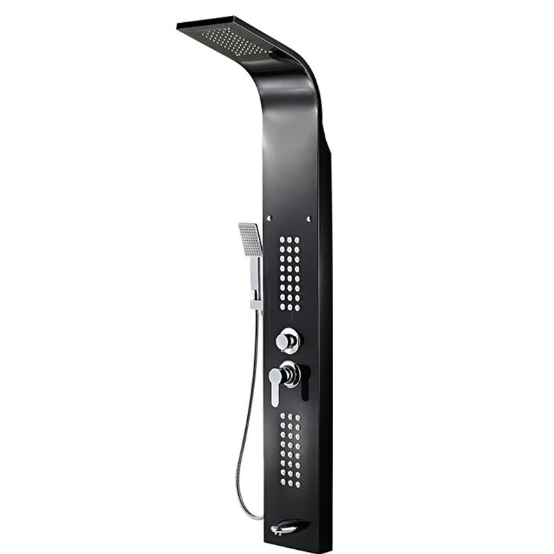 Alegre BLACK Panel duș, oțel inoxidabil