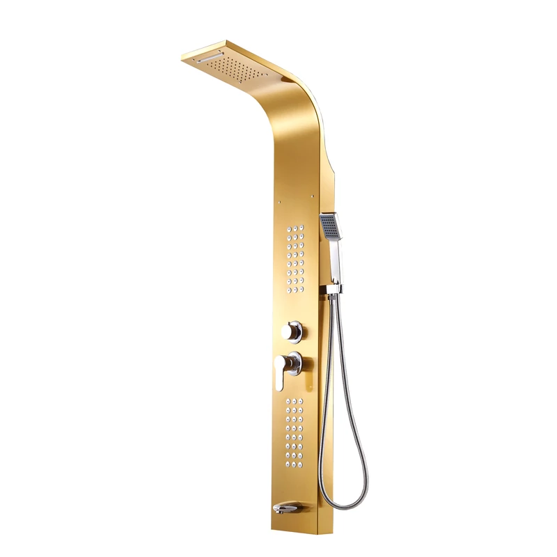 Gold Panel duș, oțel inoxidabil