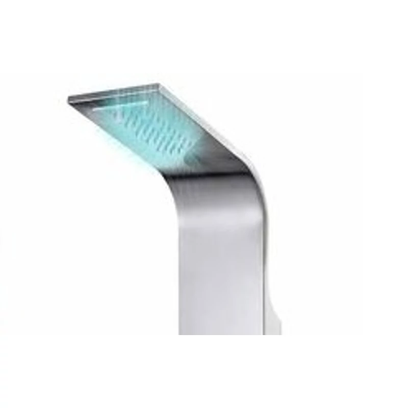 Verona Silver Panel duș, oțel inoxidabil, cu termostat, iluminat cu LED